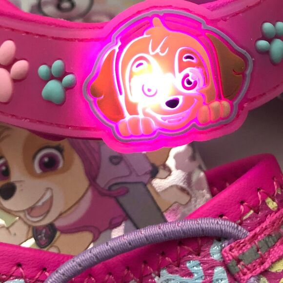 NEW NoBox Paw Patrol Light Up Sandals Shoes Pink Toddler Girls 10 Nickelodeon - Picture 8 of 10